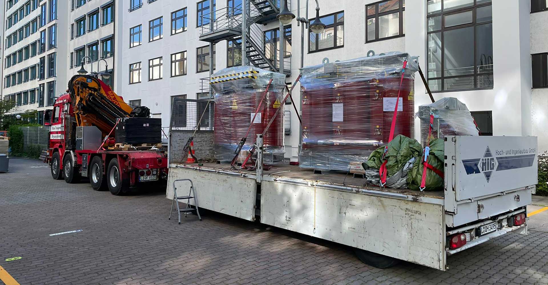 Prace z wykorzystaniem dźwigu - Przeprowadzki maszyn - Transport ciężki